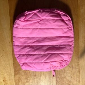 Vibrant Pink Quilted Cosmetic Bag